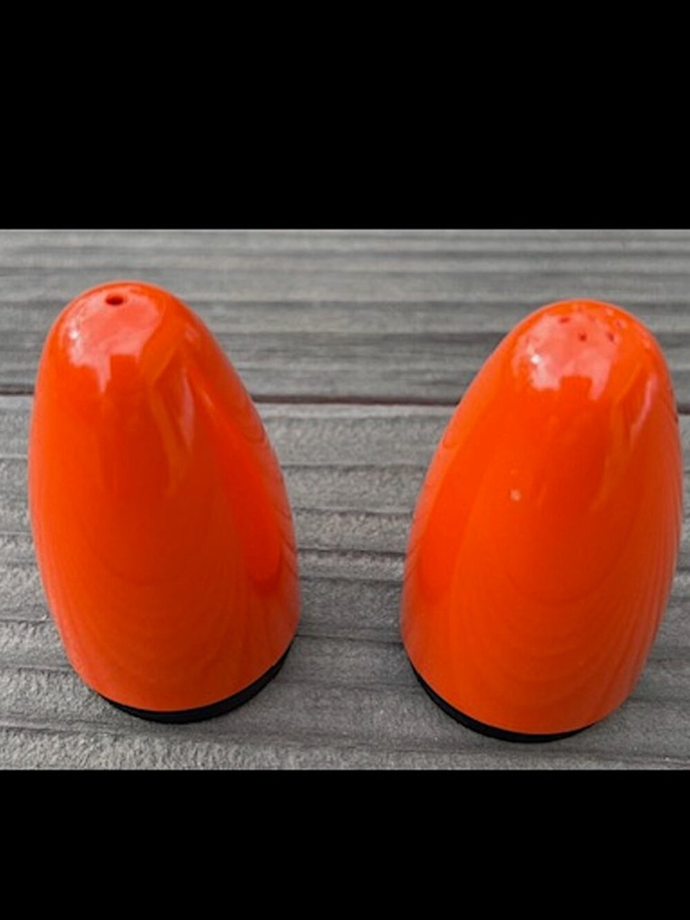 Vintage Retro Atomic Pair of 60's Melamine Conical Salt & Pepper Shakers